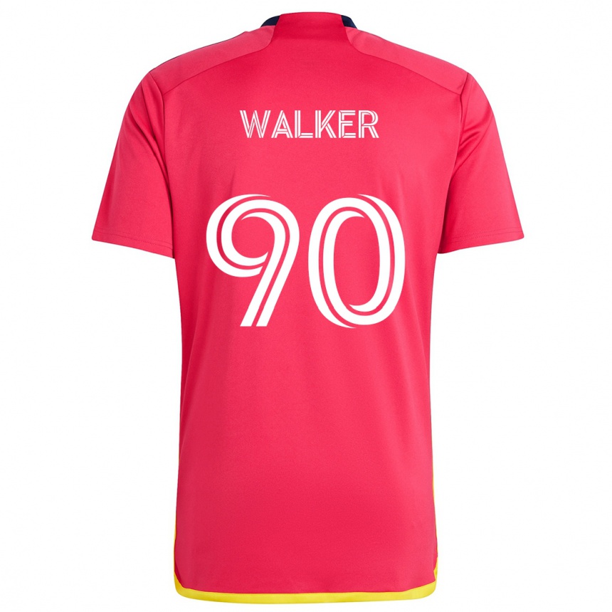 Női Labdarúgás Eric Walker #90 Piros Kék Hazai Jersey 2024/25 Mez Póló Ing