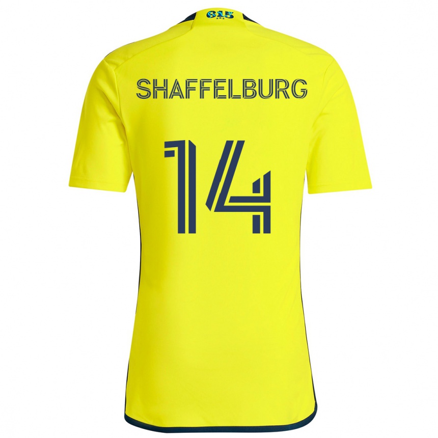 Női Labdarúgás Jacob Shaffelburg #14 Sárga Kék Hazai Jersey 2024/25 Mez Póló Ing