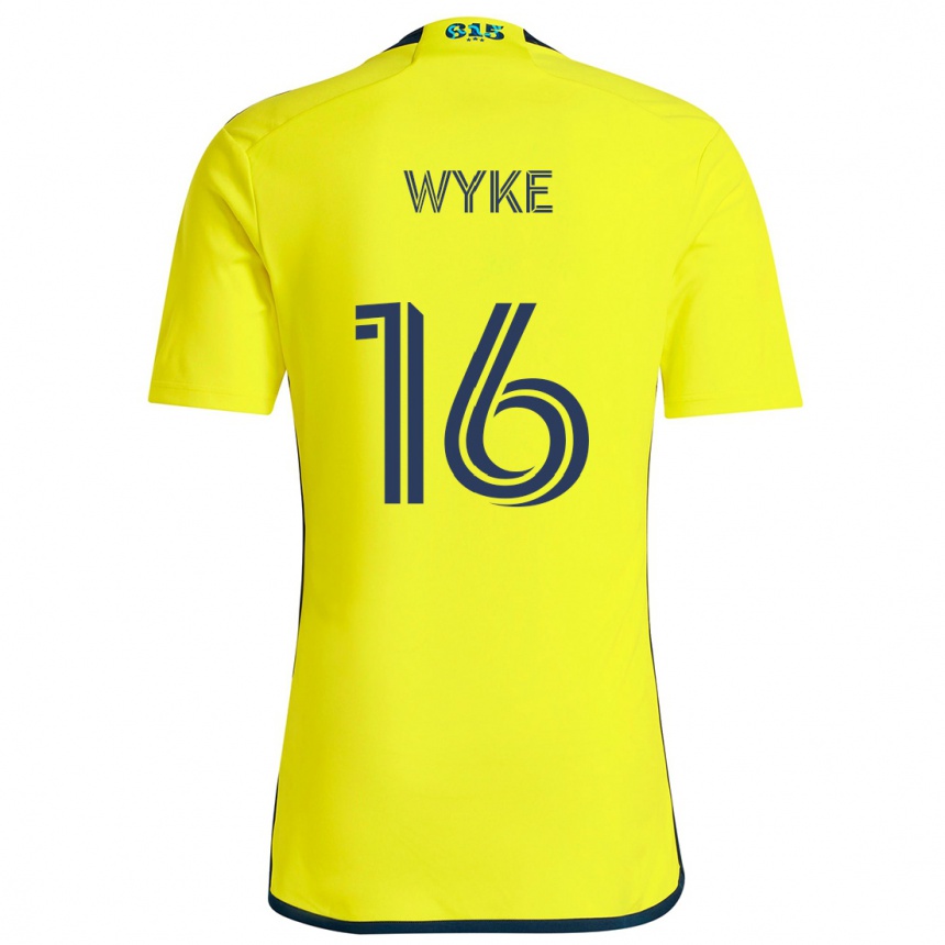 Női Labdarúgás Laurence Wyke #16 Sárga Kék Hazai Jersey 2024/25 Mez Póló Ing