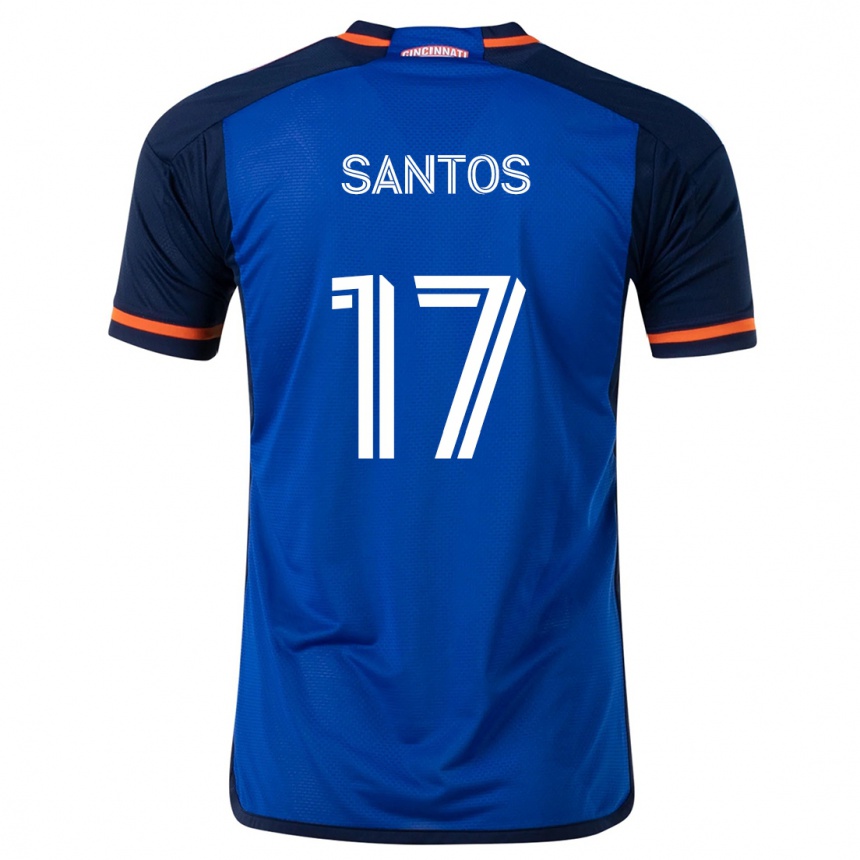 Női Labdarúgás Sergio Santos #17 Kék Fehér Hazai Jersey 2024/25 Mez Póló Ing