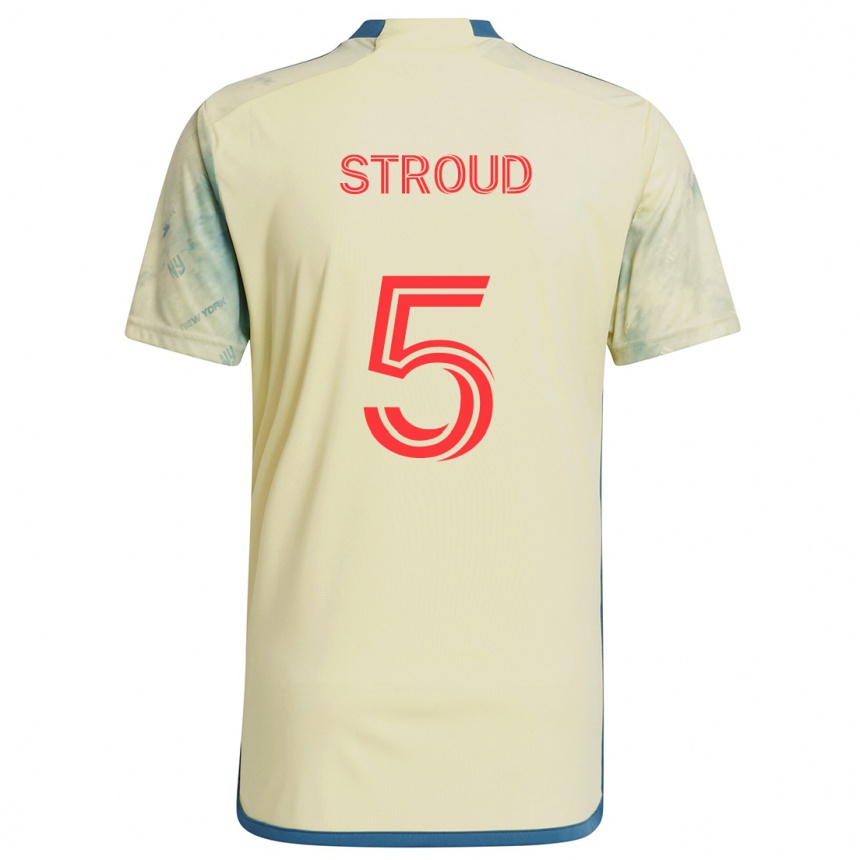 Női Labdarúgás Peter Stroud #5 Sárga Piros Kék Hazai Jersey 2024/25 Mez Póló Ing