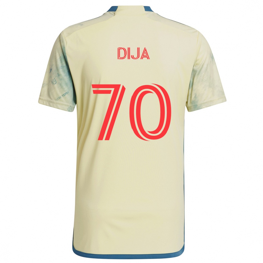 Női Labdarúgás Dija #70 Sárga Piros Kék Hazai Jersey 2024/25 Mez Póló Ing