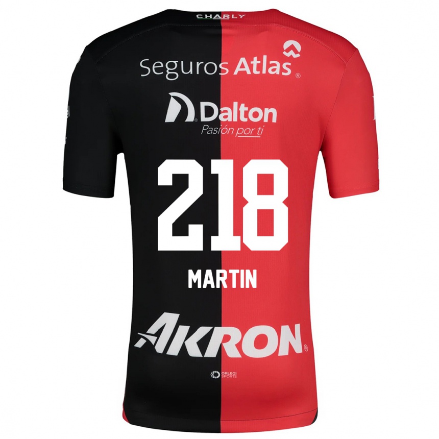 Női Labdarúgás Jorge San Martín #218 Piros Fekete Hazai Jersey 2024/25 Mez Póló Ing