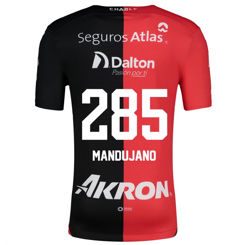 Női Labdarúgás Sebastián Mandujano #285 Piros Fekete Hazai Jersey 2024/25 Mez Póló Ing