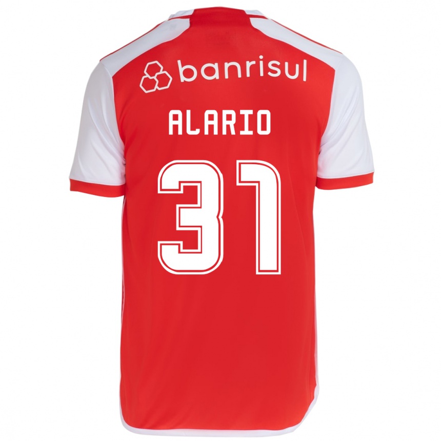 Női Labdarúgás Lucas Alario #31 Piros Fehér Hazai Jersey 2024/25 Mez Póló Ing