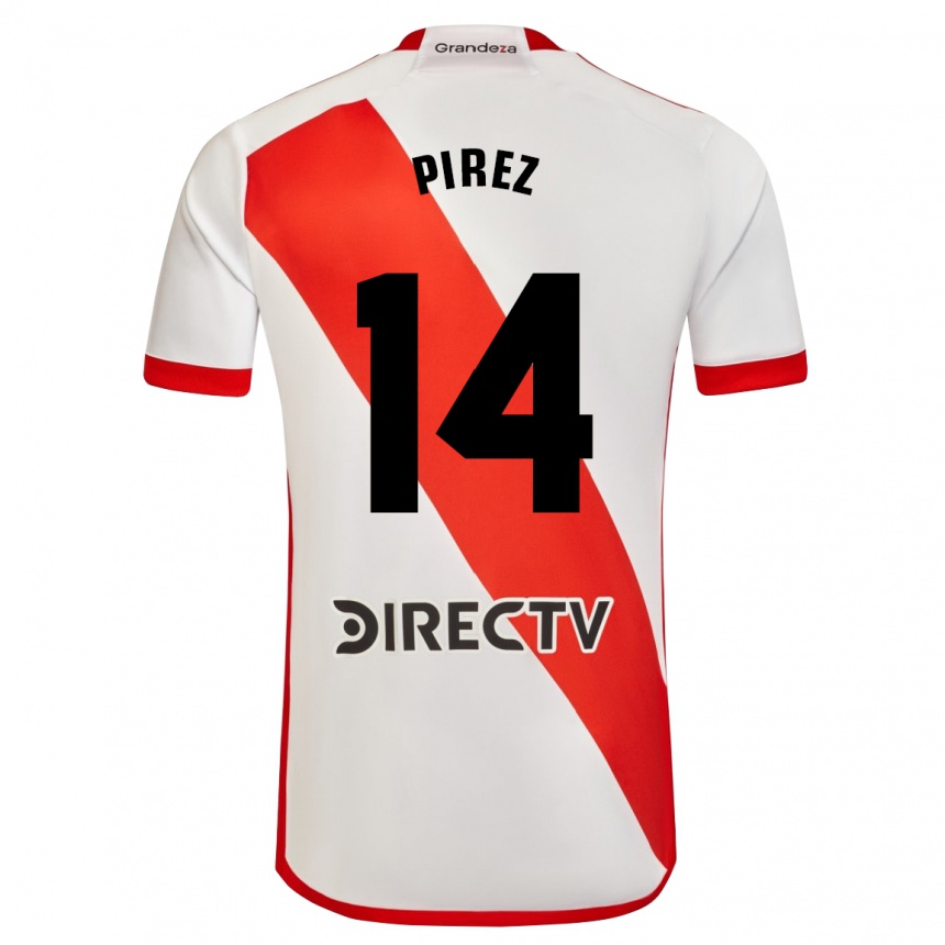 Női Labdarúgás Leandro González Pírez #14 Fehér Piros Hazai Jersey 2024/25 Mez Póló Ing