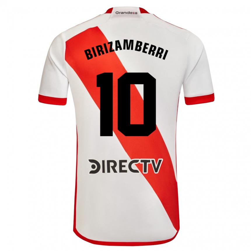 Női Labdarúgás María Carolina Birizamberri Rivero #10 Fehér Piros Hazai Jersey 2024/25 Mez Póló Ing