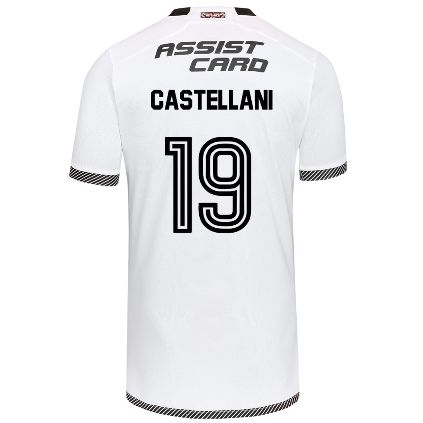 Női Labdarúgás Gonzalo Castellani #19 Fehér Fekete Hazai Jersey 2024/25 Mez Póló Ing