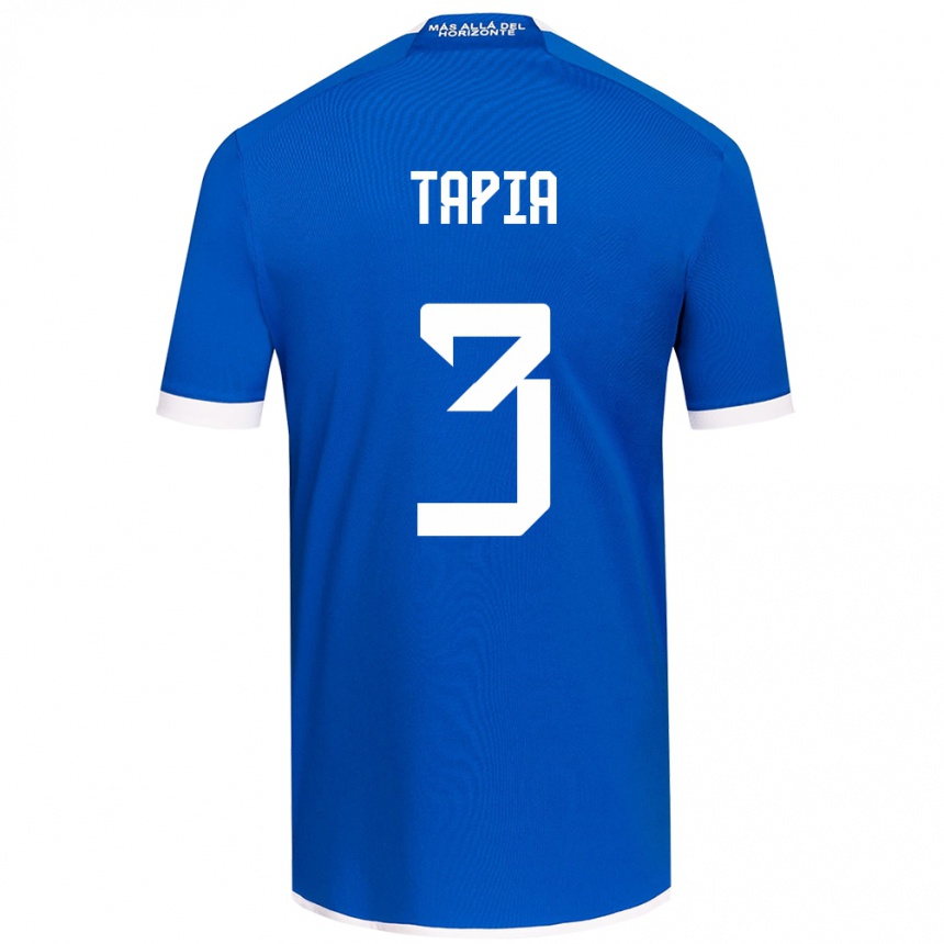 Női Labdarúgás Ignacio Tapia #3 Kék Fehér Hazai Jersey 2024/25 Mez Póló Ing