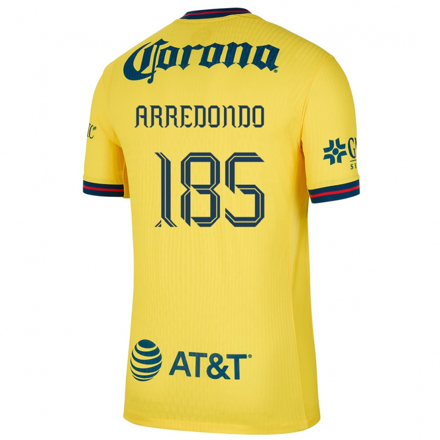 Női Labdarúgás Aarón Arredondo #185 Sárga Kék Hazai Jersey 2024/25 Mez Póló Ing