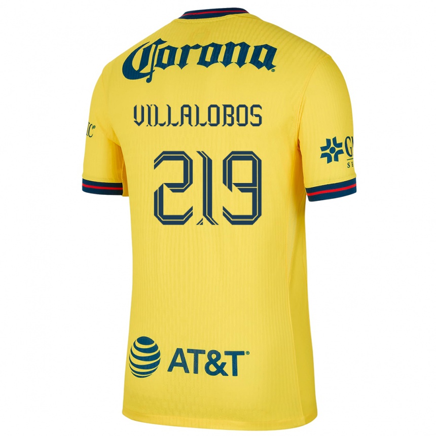 Női Labdarúgás Patricio Villalobos #219 Sárga Kék Hazai Jersey 2024/25 Mez Póló Ing