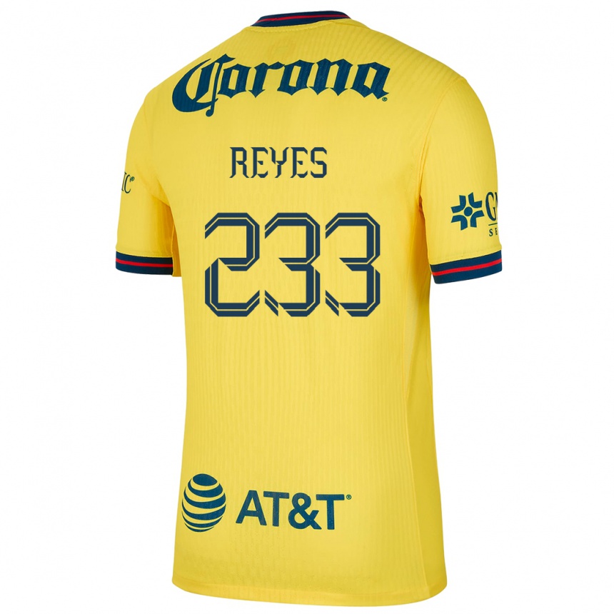 Női Labdarúgás Andrés Reyes #233 Sárga Kék Hazai Jersey 2024/25 Mez Póló Ing