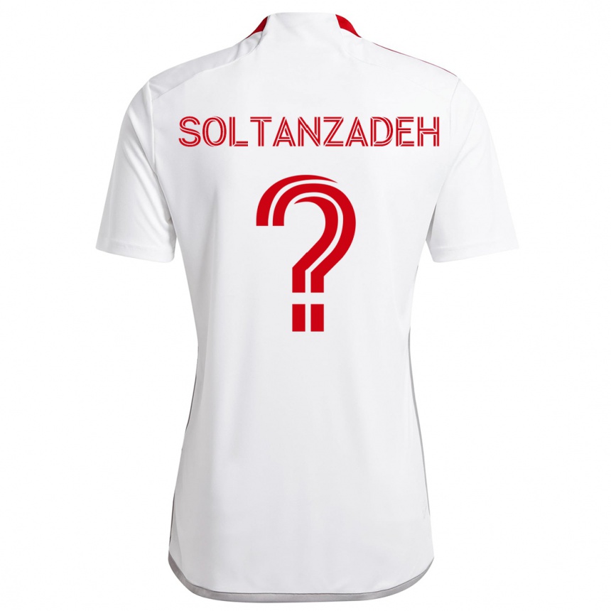 Női Labdarúgás Shayan Soltanzadeh #0 Fehér Piros Idegenbeli Jersey 2024/25 Mez Póló Ing