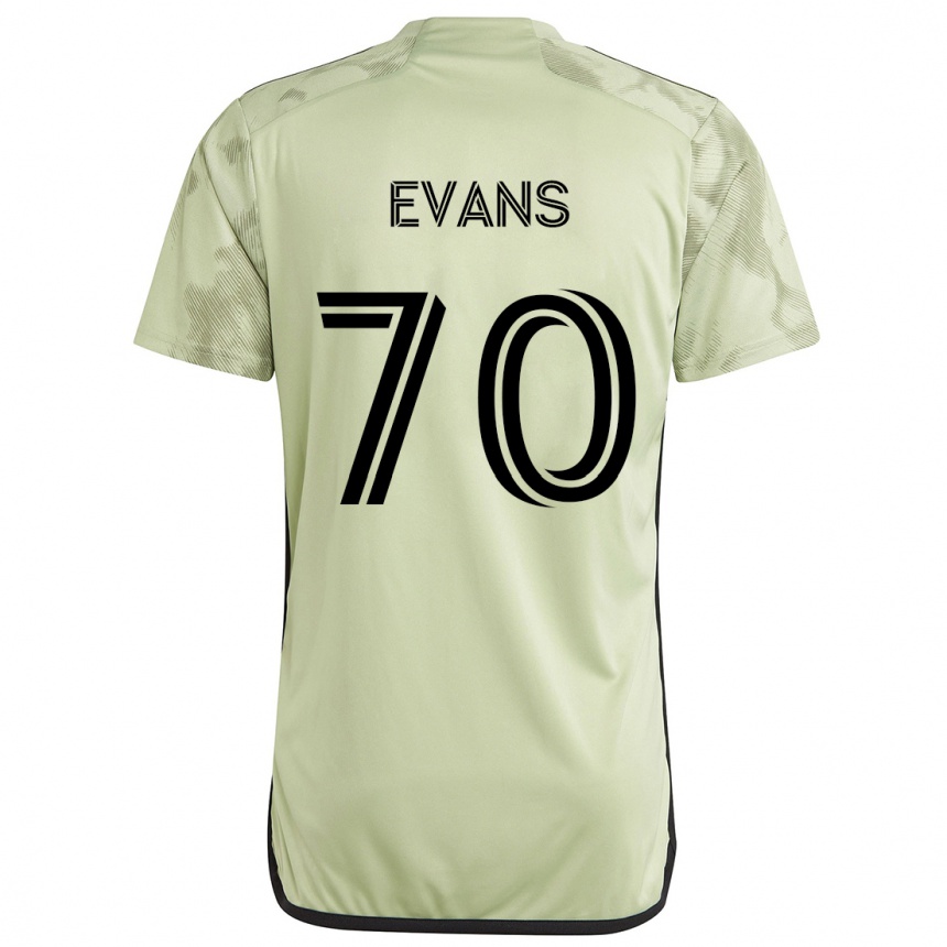 Női Labdarúgás Matthew Evans #70 Világos Zöld Idegenbeli Jersey 2024/25 Mez Póló Ing