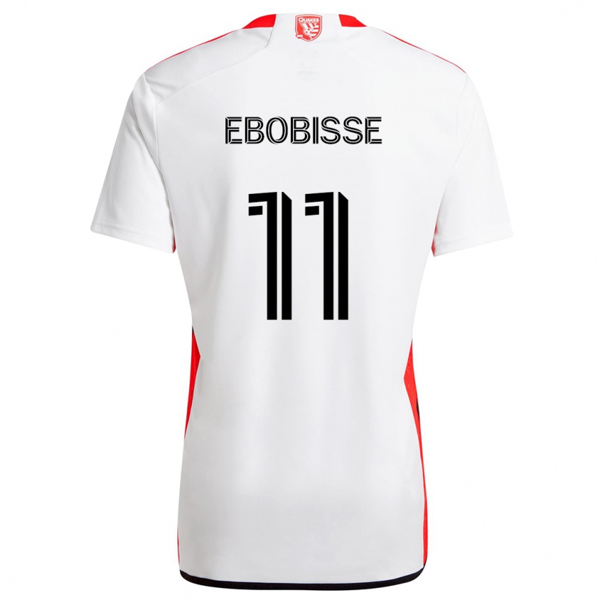 Női Labdarúgás Jeremy Ebobisse #11 Fehér Piros Idegenbeli Jersey 2024/25 Mez Póló Ing