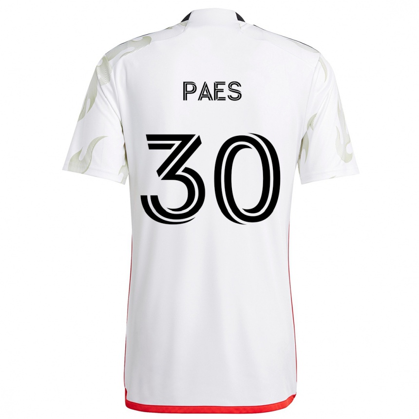 Női Labdarúgás Maarten Paes #30 Fehér Piros Fekete Idegenbeli Jersey 2024/25 Mez Póló Ing