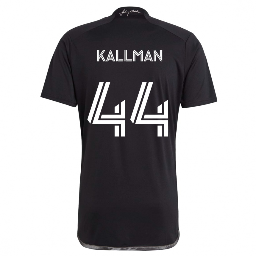 Női Labdarúgás Brent Kallman #44 Fekete Idegenbeli Jersey 2024/25 Mez Póló Ing