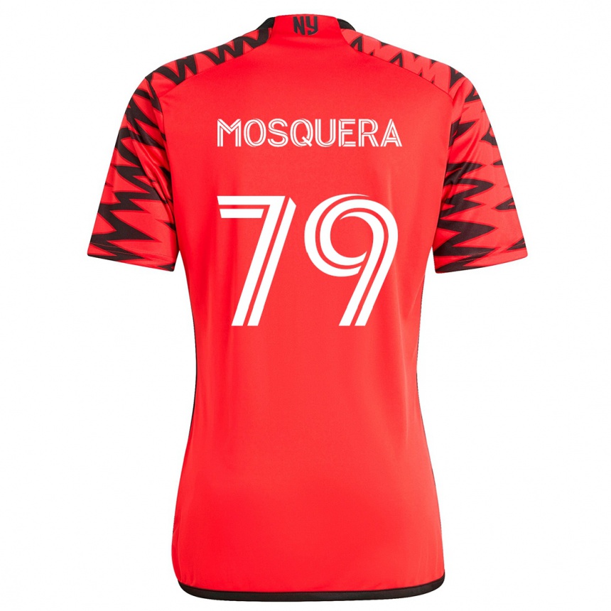 Női Labdarúgás Rafael Mosquera #79 Piros Fekete Fehér Idegenbeli Jersey 2024/25 Mez Póló Ing