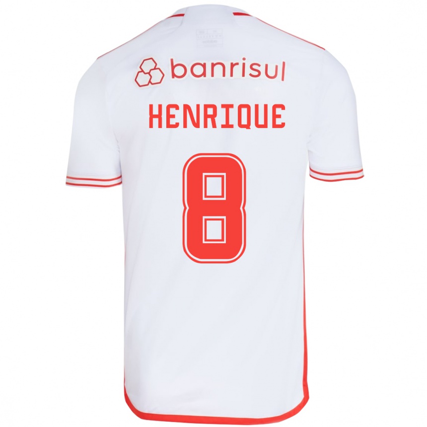 Női Labdarúgás Bruno Henrique #8 Fehér Piros Idegenbeli Jersey 2024/25 Mez Póló Ing