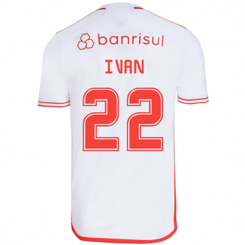 Női Labdarúgás Ivan #22 Fehér Piros Idegenbeli Jersey 2024/25 Mez Póló Ing