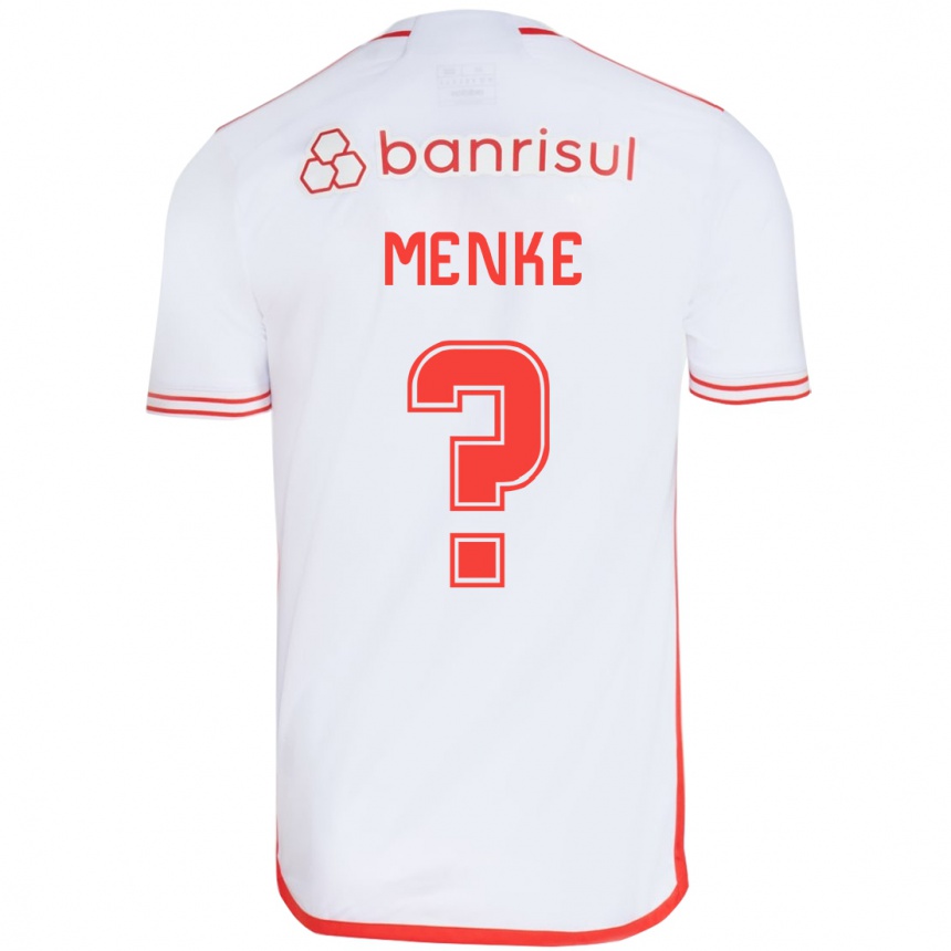 Női Labdarúgás Henrique Menke #0 Fehér Piros Idegenbeli Jersey 2024/25 Mez Póló Ing