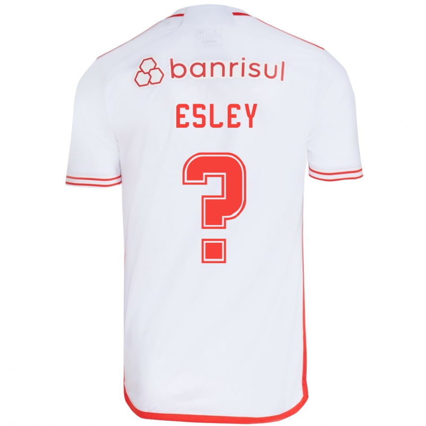 Női Labdarúgás Esley #0 Fehér Piros Idegenbeli Jersey 2024/25 Mez Póló Ing