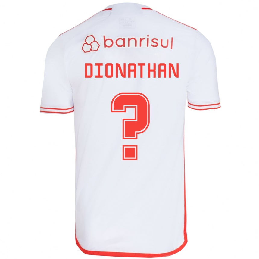 Női Labdarúgás Dionathan #0 Fehér Piros Idegenbeli Jersey 2024/25 Mez Póló Ing