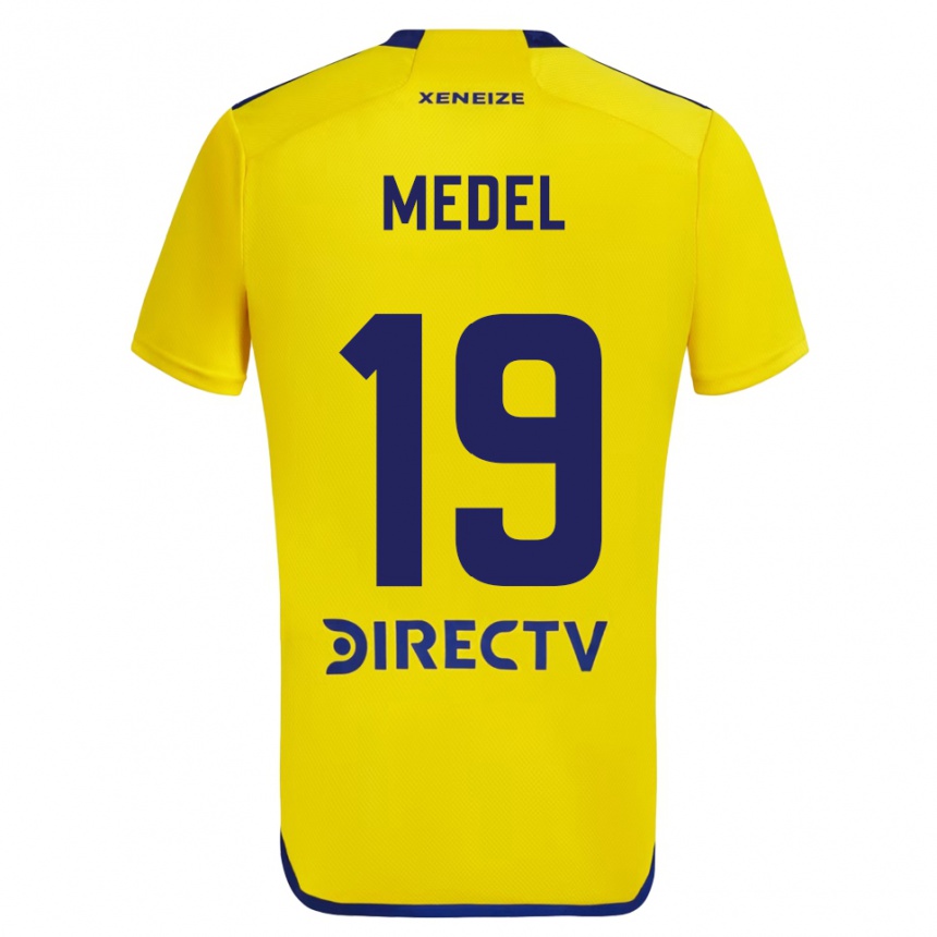 Női Labdarúgás Gary Medel #19 Sárga Kék Idegenbeli Jersey 2024/25 Mez Póló Ing