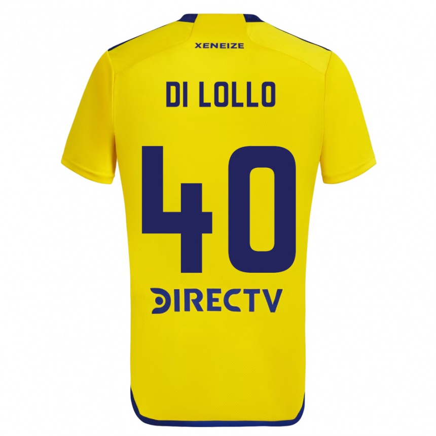 Női Labdarúgás Lautaro Di Lollo #40 Sárga Kék Idegenbeli Jersey 2024/25 Mez Póló Ing