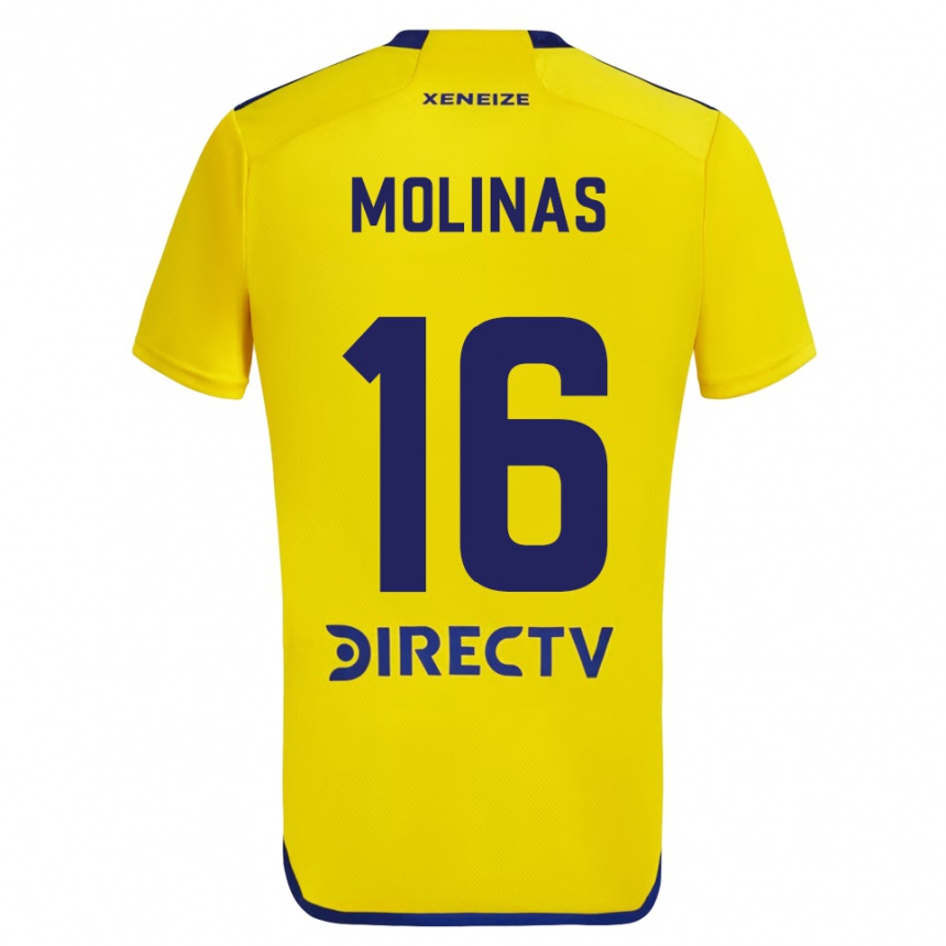 Női Labdarúgás Aaron Molinas #16 Sárga Kék Idegenbeli Jersey 2024/25 Mez Póló Ing