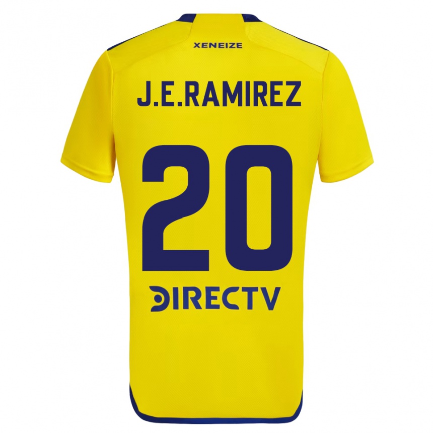 Női Labdarúgás Juan Edgardo Ramirez #20 Sárga Kék Idegenbeli Jersey 2024/25 Mez Póló Ing