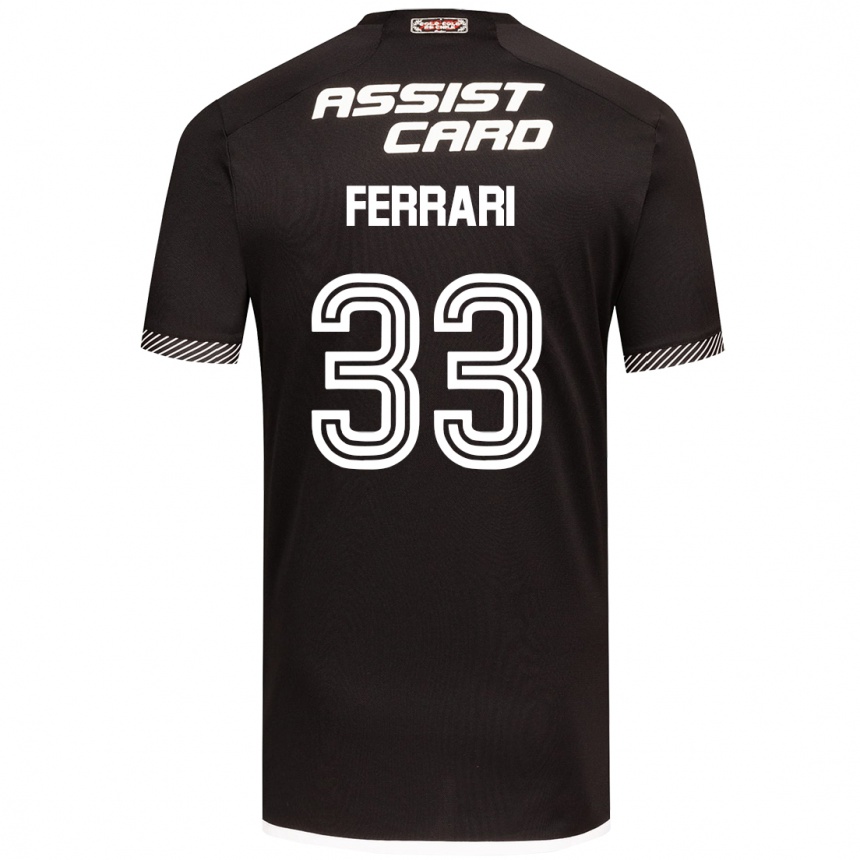 Női Labdarúgás Matías Ferrari #33 Fekete-Fehér Idegenbeli Jersey 2024/25 Mez Póló Ing