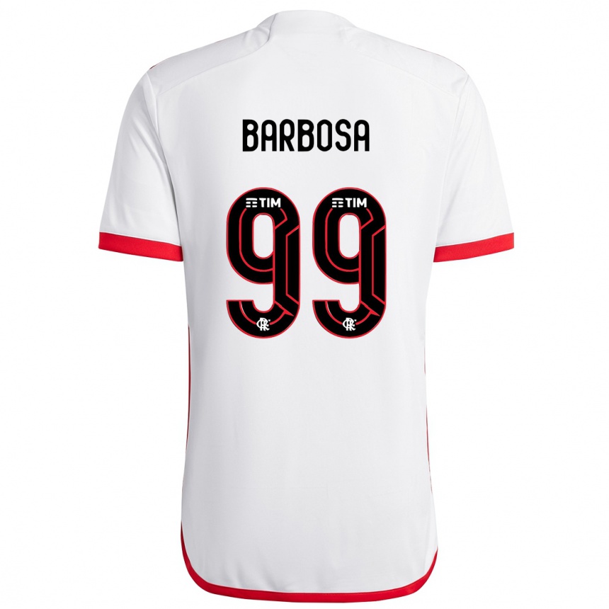 Női Labdarúgás Gabriel Barbosa #99 Fehér Piros Idegenbeli Jersey 2024/25 Mez Póló Ing