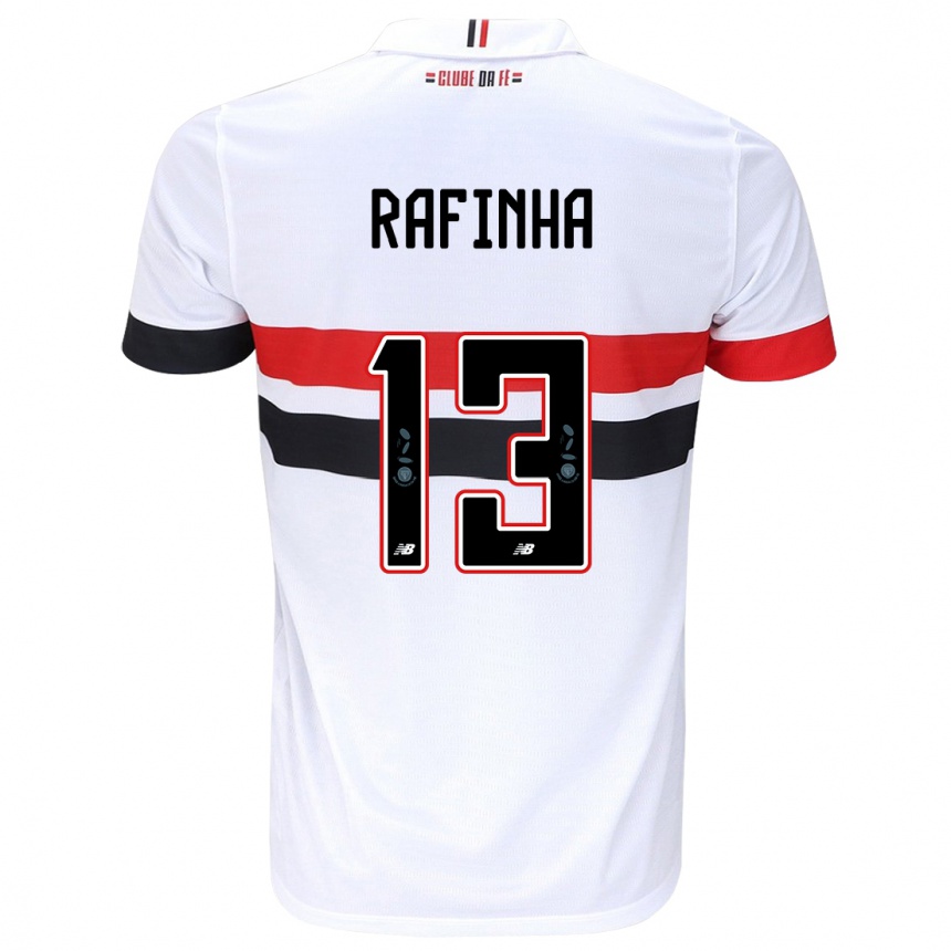 Gyermek Labdarúgás Rafinha #13 Fehér Piros Fekete Hazai Jersey 2024/25 Mez Póló Ing