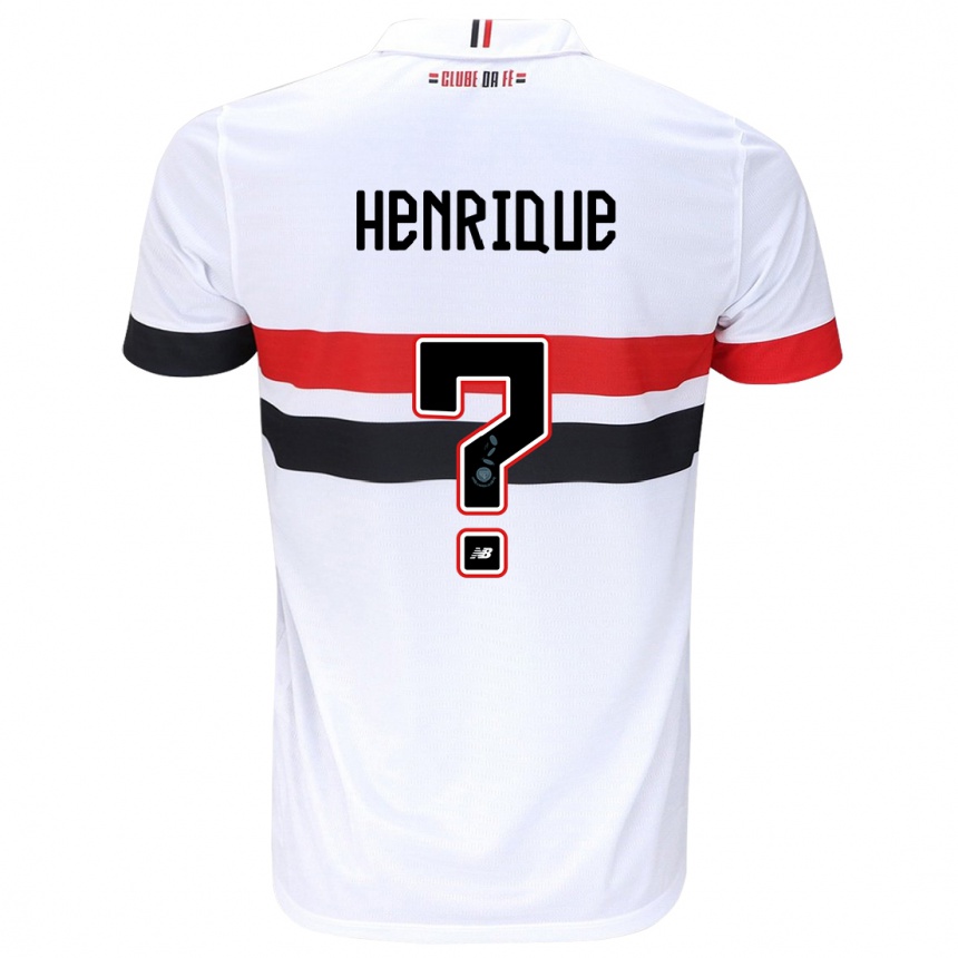 Gyermek Labdarúgás Luiz Henrique #0 Fehér Piros Fekete Hazai Jersey 2024/25 Mez Póló Ing