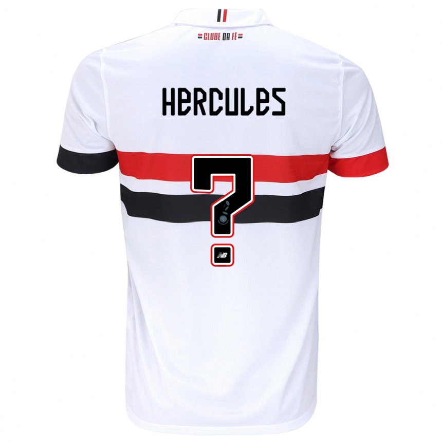 Gyermek Labdarúgás Hercules #0 Fehér Piros Fekete Hazai Jersey 2024/25 Mez Póló Ing