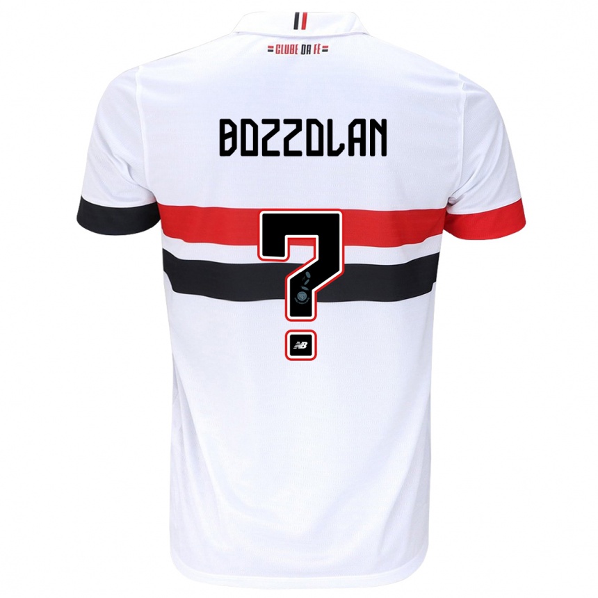 Gyermek Labdarúgás Gabriel Bozzolan #0 Fehér Piros Fekete Hazai Jersey 2024/25 Mez Póló Ing