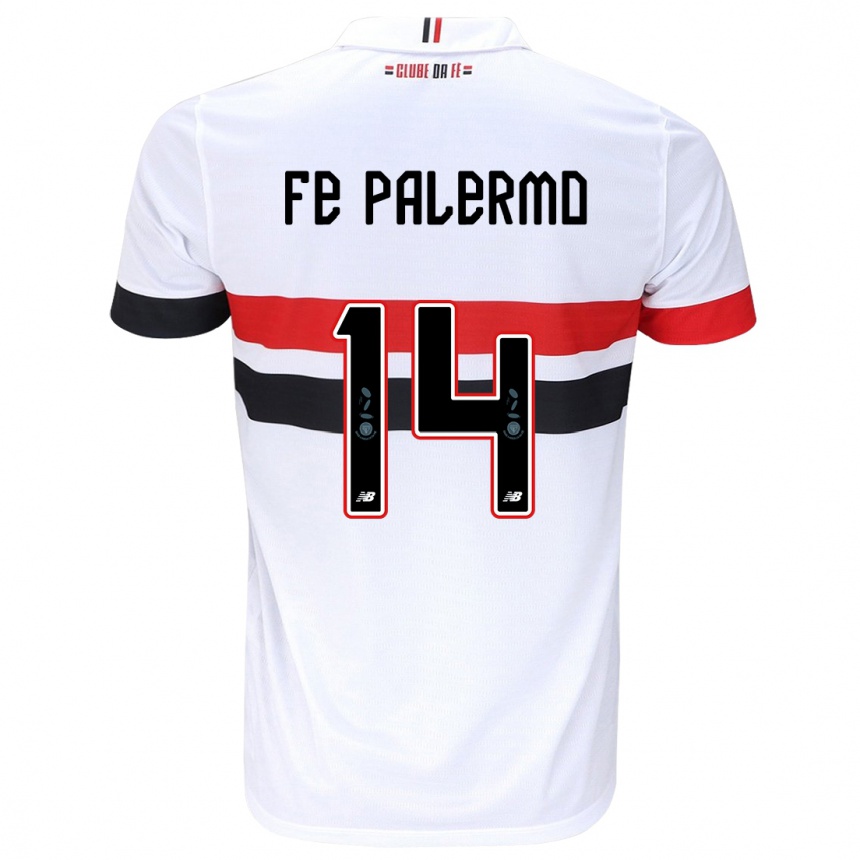 Gyermek Labdarúgás Fe Palermo #14 Fehér Piros Fekete Hazai Jersey 2024/25 Mez Póló Ing