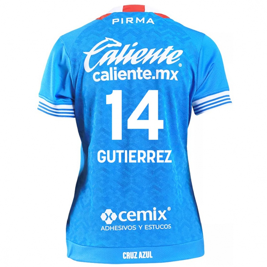 Gyermek Labdarúgás Alexis Gutiérrez #14 Égszínkék Hazai Jersey 2024/25 Mez Póló Ing