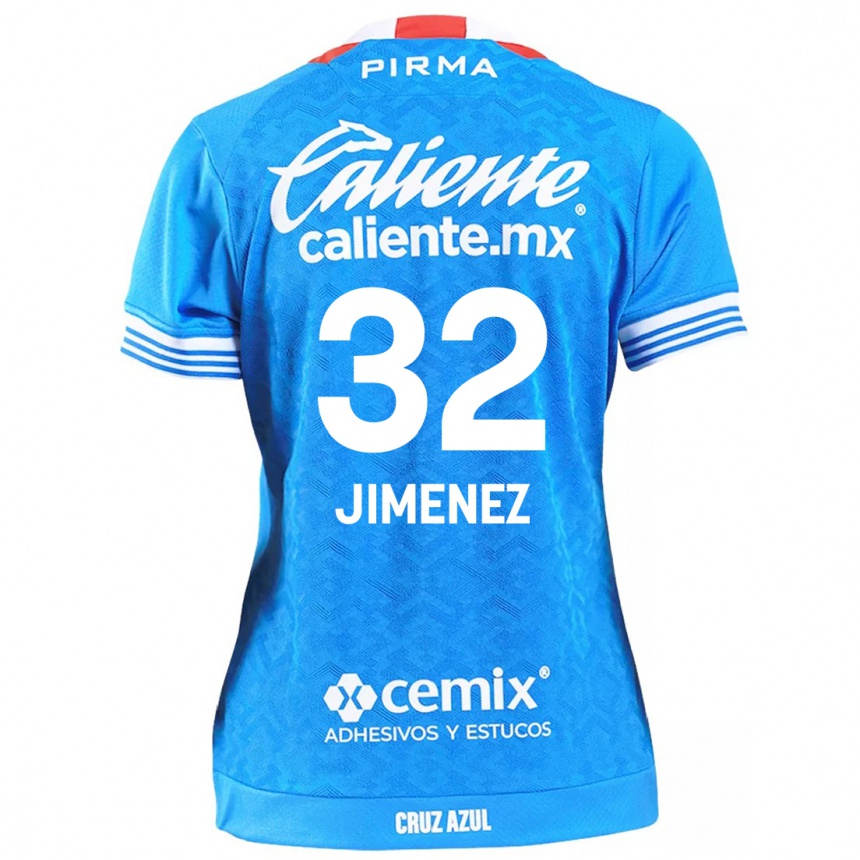 Gyermek Labdarúgás Cristian Jiménez #32 Égszínkék Hazai Jersey 2024/25 Mez Póló Ing