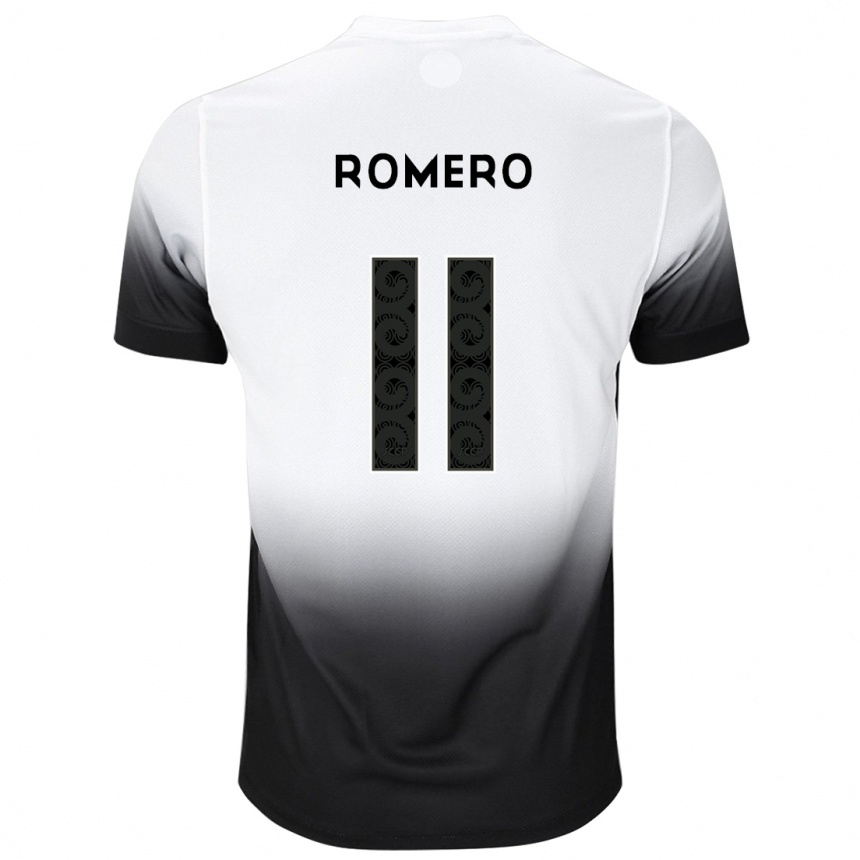 Gyermek Labdarúgás Angel Romero #11 Fehér Fekete Hazai Jersey 2024/25 Mez Póló Ing