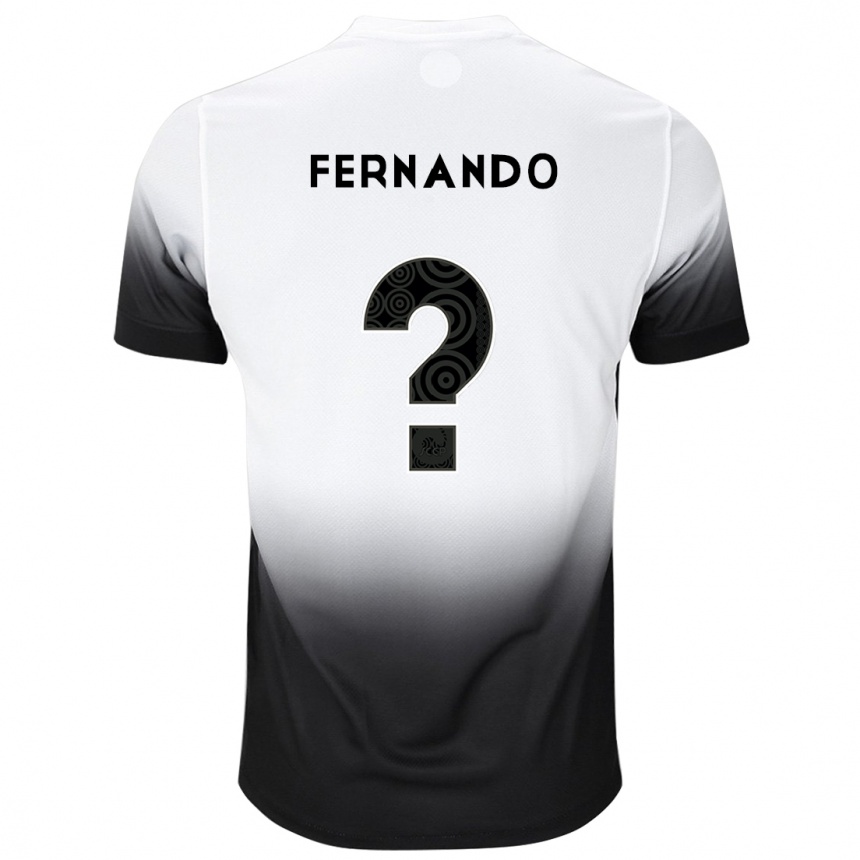 Gyermek Labdarúgás Luiz Fernando #0 Fehér Fekete Hazai Jersey 2024/25 Mez Póló Ing