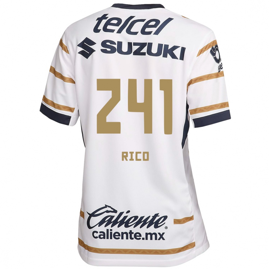 Gyermek Labdarúgás Ángel Rico #241 Fehér Obszidián Hazai Jersey 2024/25 Mez Póló Ing