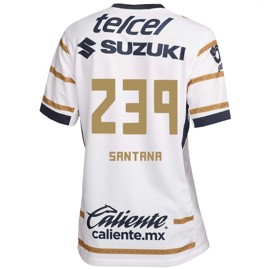 Gyermek Labdarúgás Guillermo Santana #239 Fehér Obszidián Hazai Jersey 2024/25 Mez Póló Ing