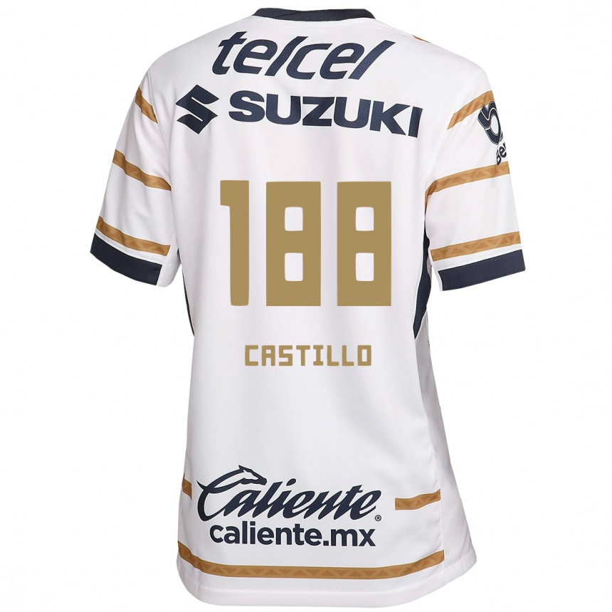 Gyermek Labdarúgás Christian Castillo #188 Fehér Obszidián Hazai Jersey 2024/25 Mez Póló Ing