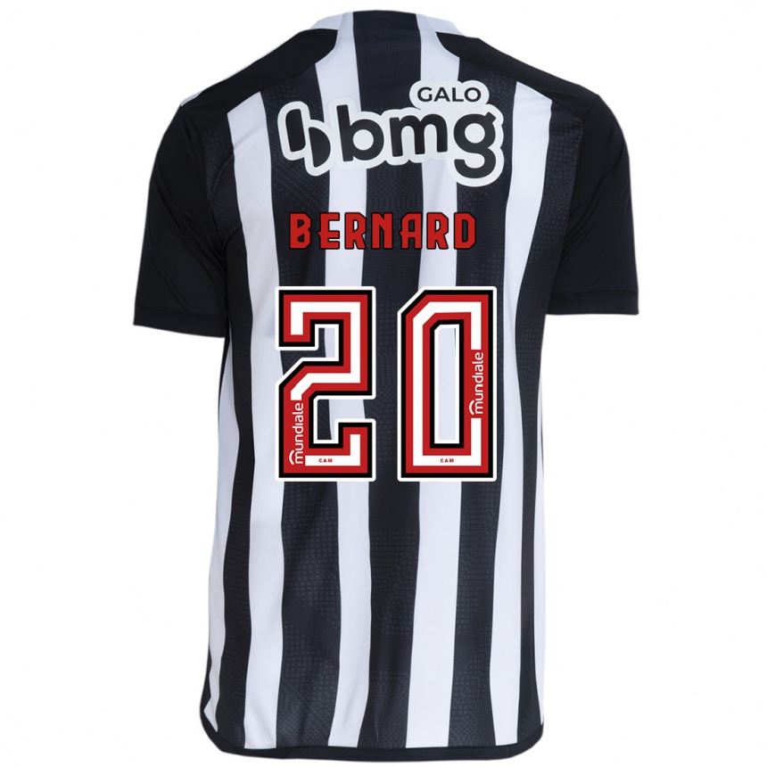 Gyermek Labdarúgás Bernard #20 Fehér Fekete Hazai Jersey 2024/25 Mez Póló Ing