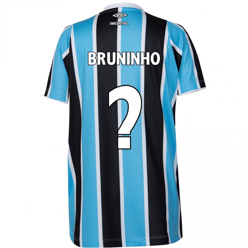 Gyermek Labdarúgás Bruninho #0 Kék Fekete Fehér Hazai Jersey 2024/25 Mez Póló Ing