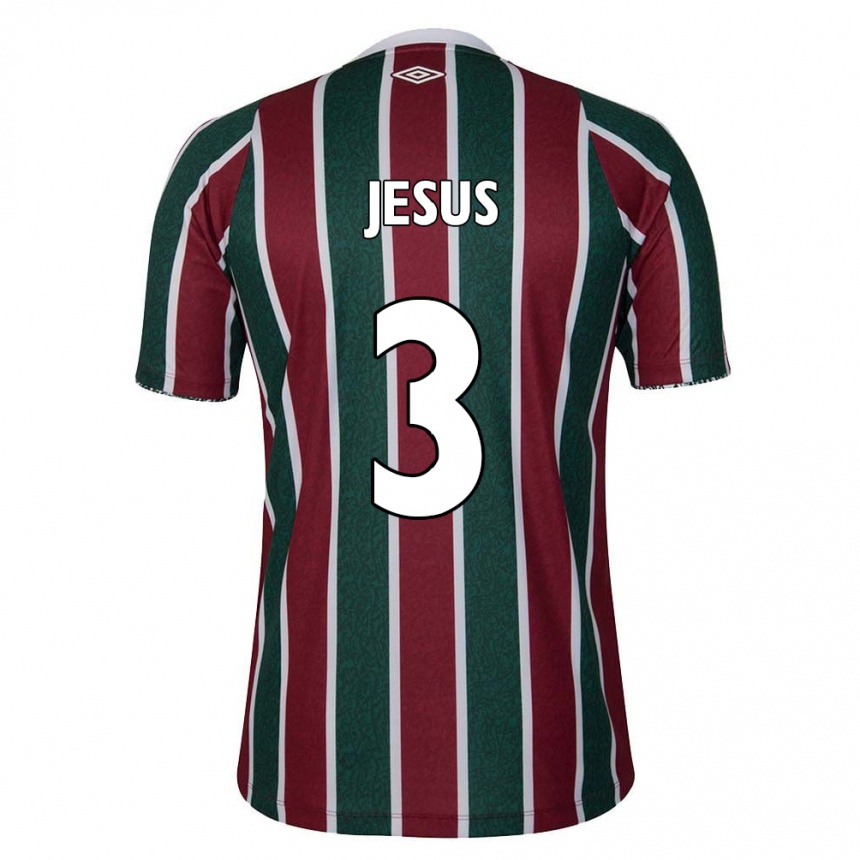 Gyermek Labdarúgás Alexandre Jesus #3 Zöld Barna Fehér Hazai Jersey 2024/25 Mez Póló Ing