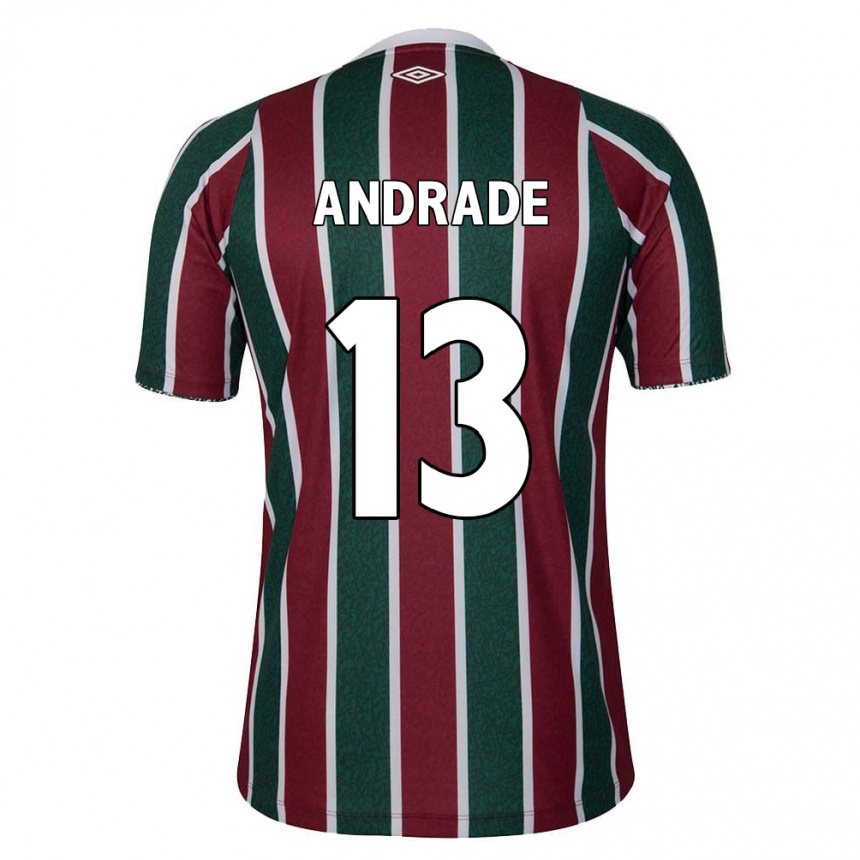 Gyermek Labdarúgás Felipe Andrade #13 Zöld Barna Fehér Hazai Jersey 2024/25 Mez Póló Ing