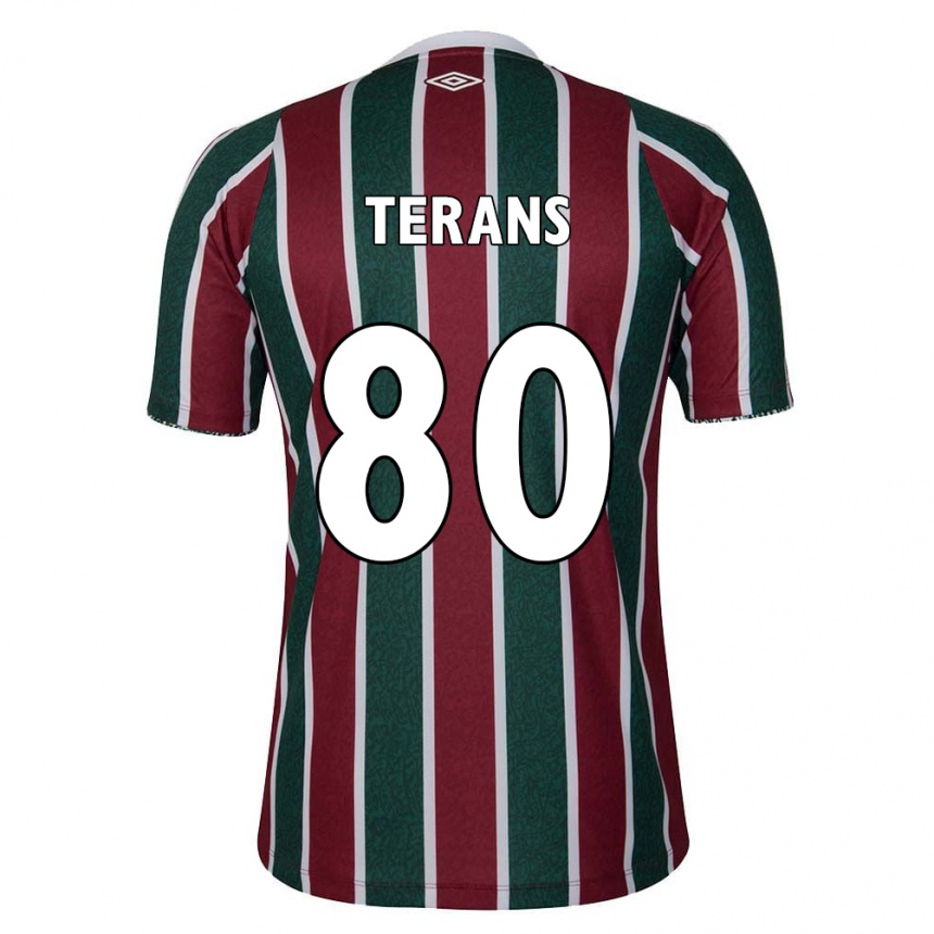 Gyermek Labdarúgás David Terans #80 Zöld Barna Fehér Hazai Jersey 2024/25 Mez Póló Ing